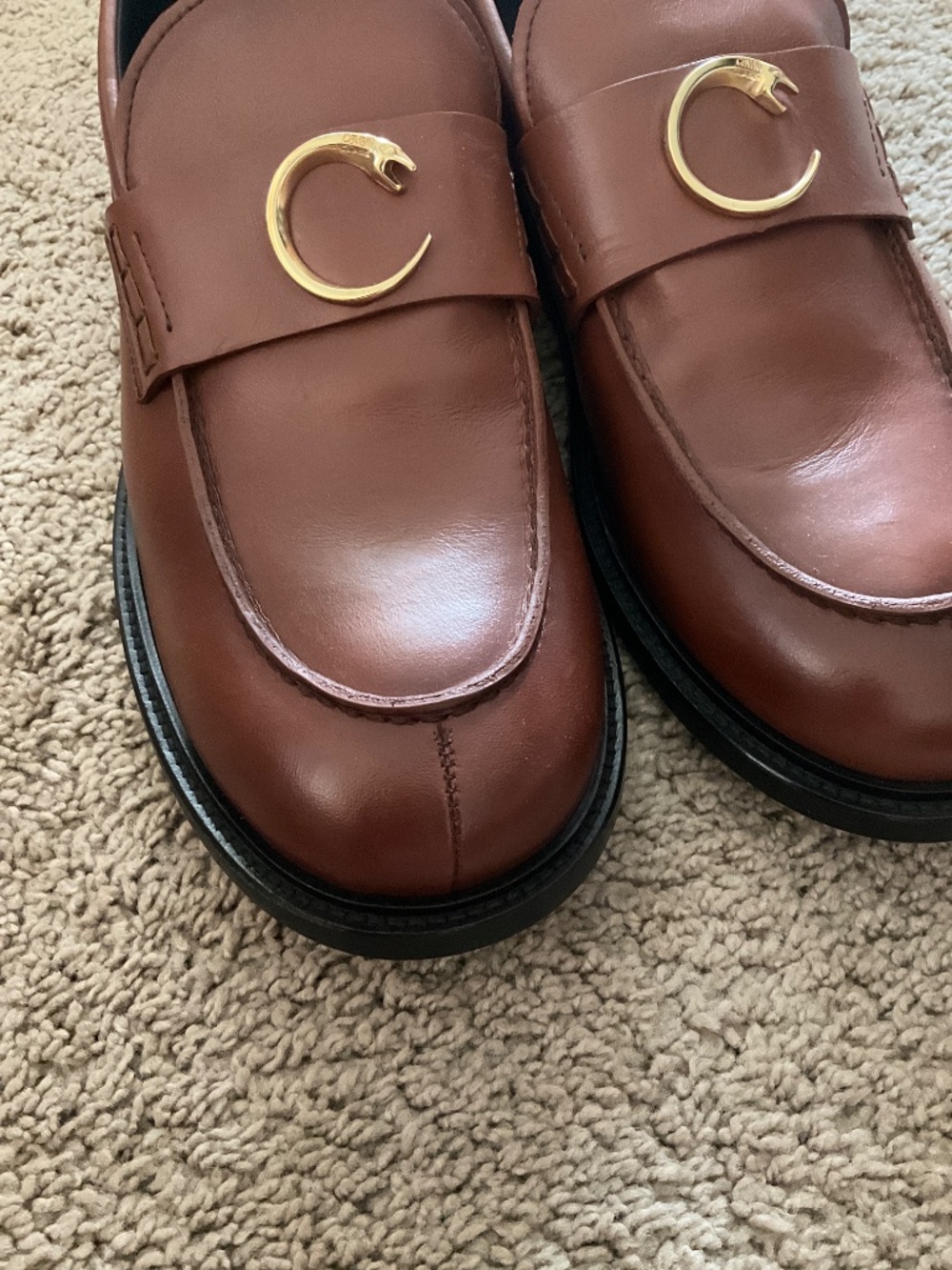 Roberto Cavalli Logo Bit Loafer in brown leather - Picture 4 of 9